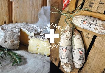 Lot 4 Saucissons + 1 Tommette de Vache ou 1/6 tomme de Savoie