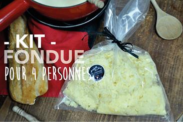 KIT Fondue du Dahu 4 personnes avec Vin de Savoie