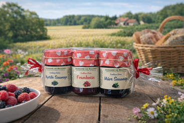 Lot de 3 Petits pots de Confitures 115gr